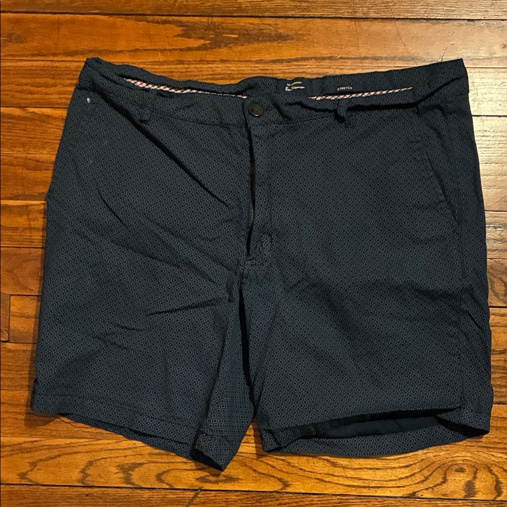 Ben Sherman Dark Blue Geometric Pattern Shorts